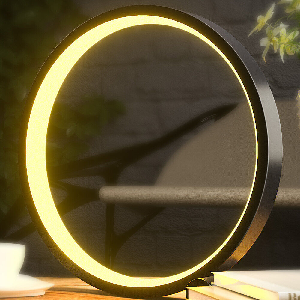 LED Ring Night Light RGB Remote Control Bedroom Table Lamp Lighting Fixture