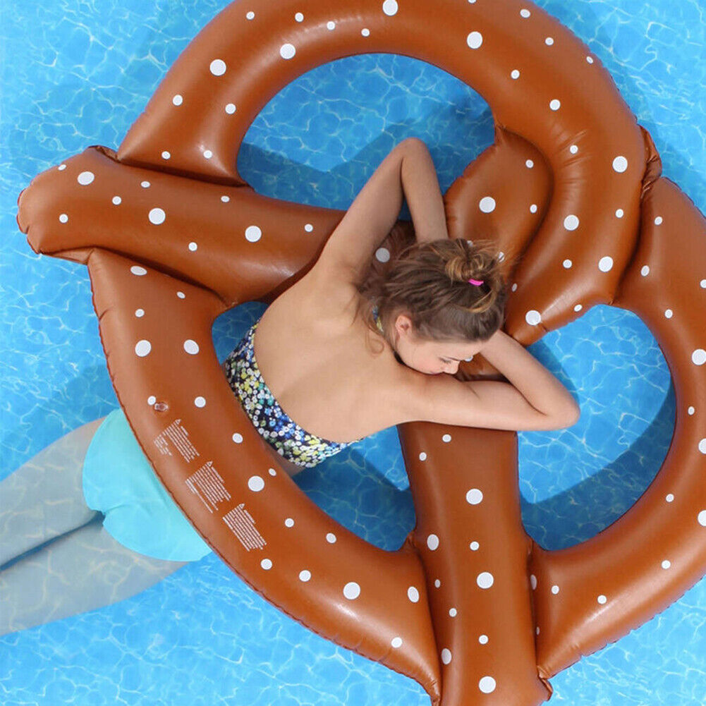 Swimming Pool Water Hammock Floating Swing Ring Inflatable Air Lounger Bed