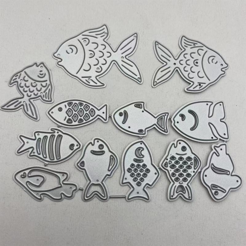 Cartoon Fish Metal Cutting Dies Stencil DIY Scrapbook Album Paper Card Template