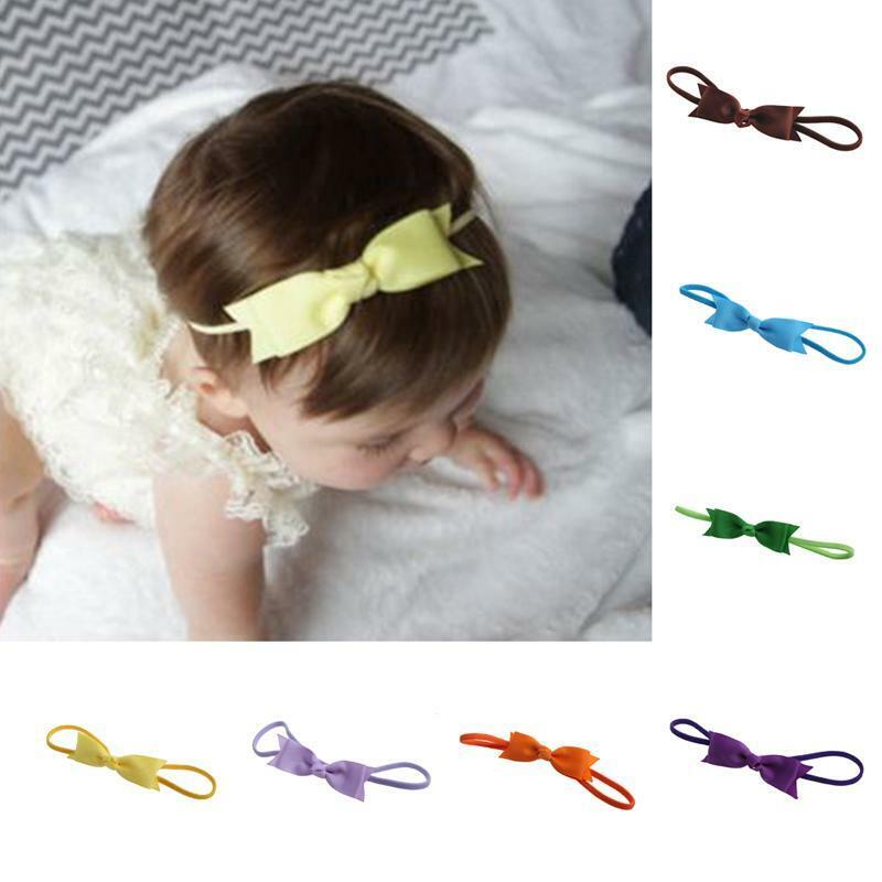 10pcs Newborn Baby Girl Infant Toddler Headband Bow Ribbon HairBand Accessory