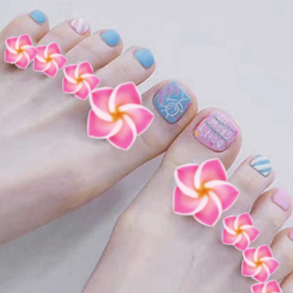 8pcs/set Silicone Toe Separator Salon Polish Manicure Pedicure Tool(Pink)