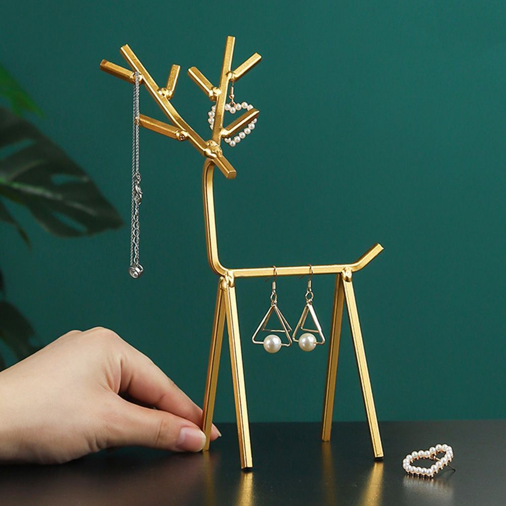 Organizer Necklace Display Stand Deer Decorative Ornament Earrings Holder