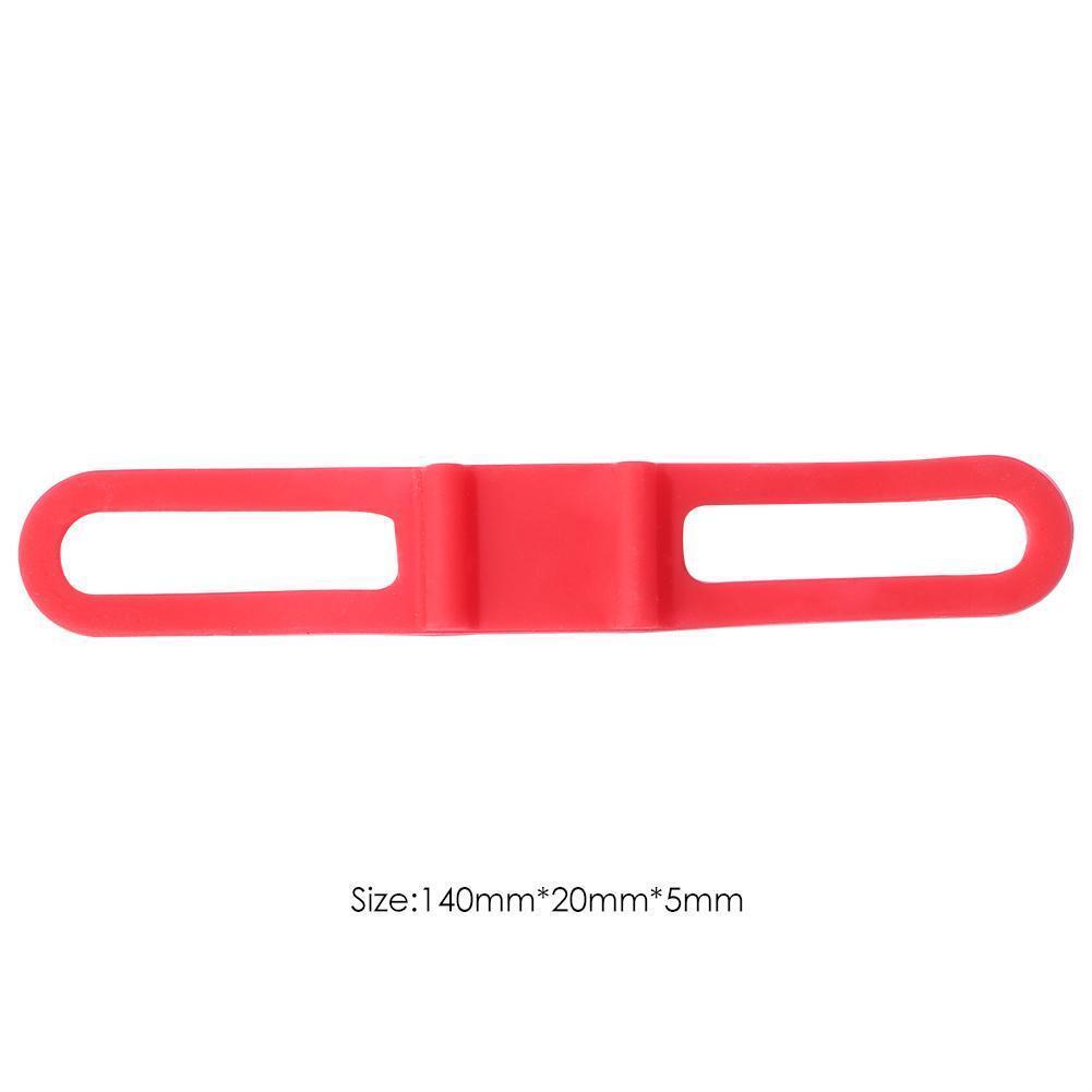 Silicone Strap Bike Torch Band Flashlight Clip Bicycle Light Holder (Red)