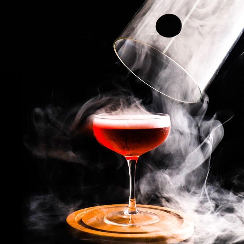 Plastic Smoking Cloche Hood Molecular Cuisine Food Dome Cover for Cocktail Cake