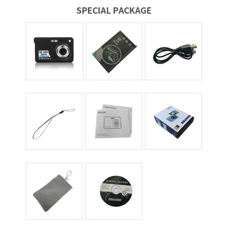 Mini Digital Camera Camcorder 1080P 2.7" LCD Screen 8X Digital Zoom 18MP 30fps