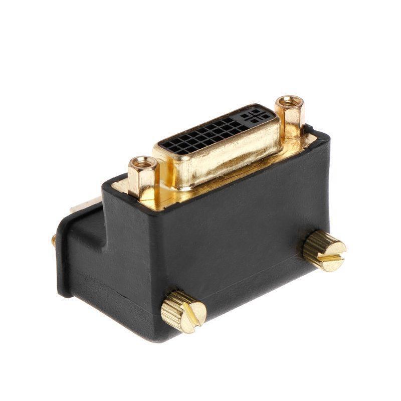 90 Degree Right Angled DVI 24+5 D DVI-I Digital Dual Link Male To Female Adapter