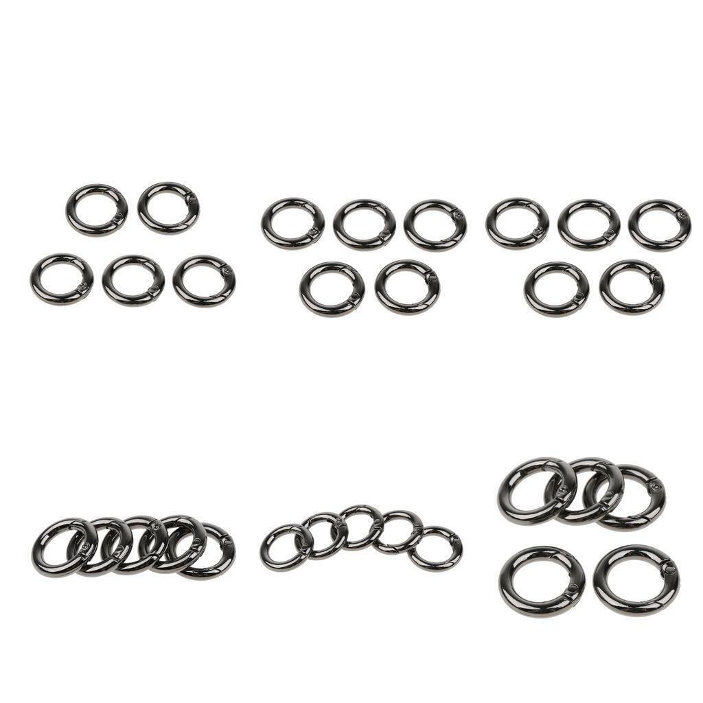 30pcs Mini Round Rings  Buckle Keychain Carabiner Key Rings Outdoor