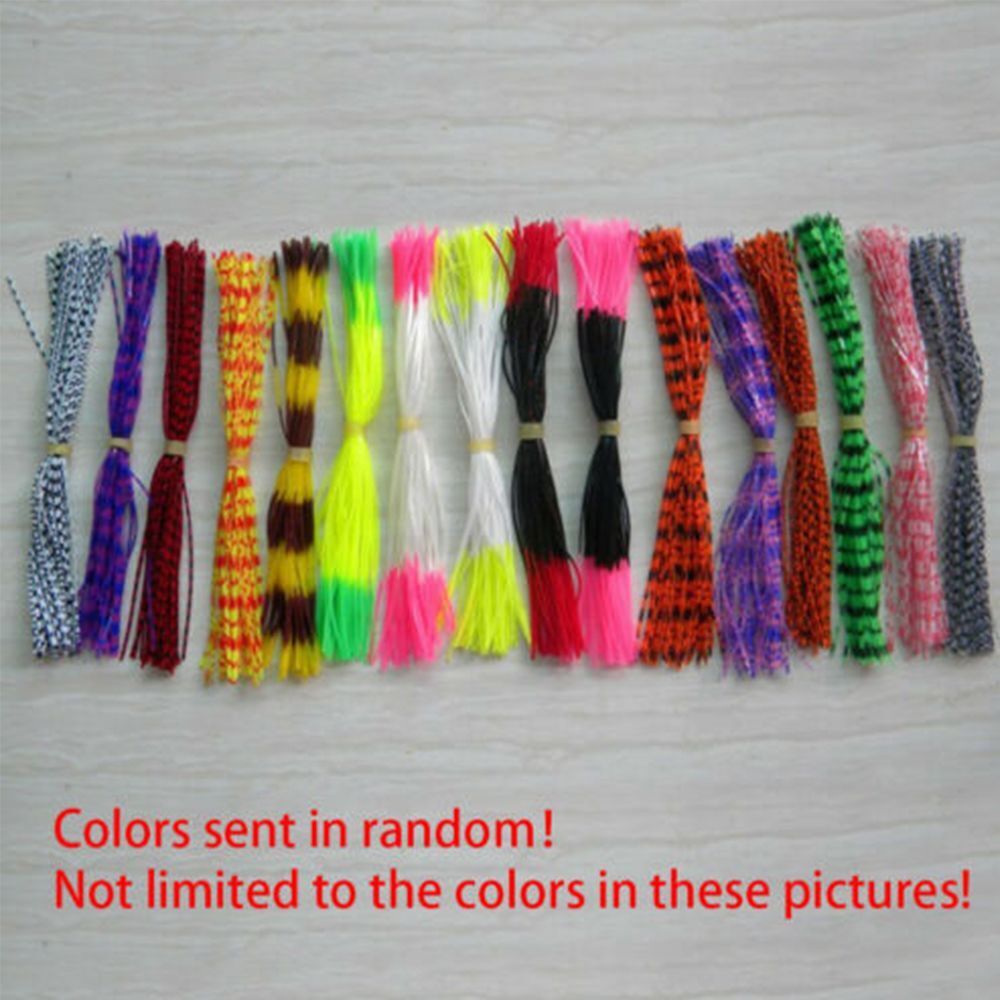 Jig Bait Windless Rubber Squid Soft Fishing Lures Beard Silicone Skirts