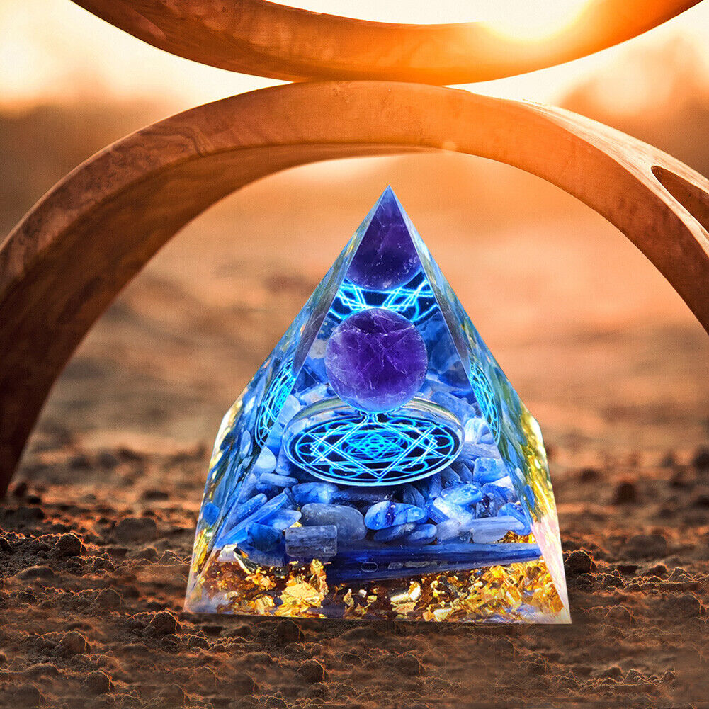 Ogan Pyramid Natural Crystal Energy Tower Energy Healing Reiki Chakra (B)
