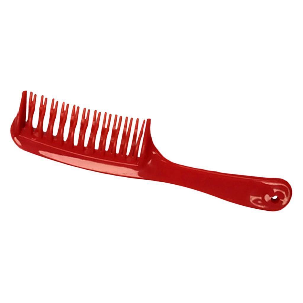 Pack of 3 Double Row Tooth Hair Comb With Handle for Long Wet Hair Salon