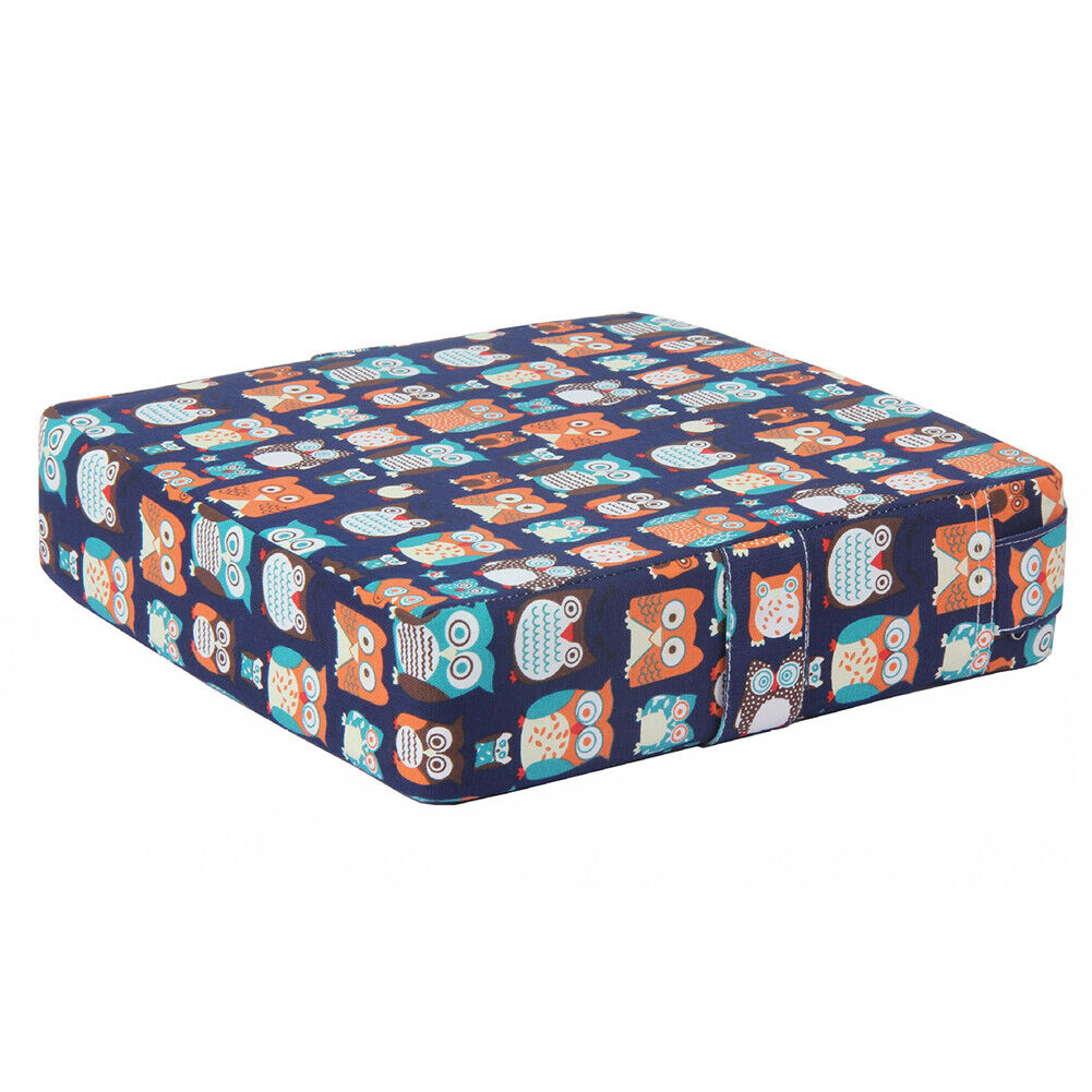 Removable Kids Chair Lifting Cushion Increased Seat Booster (Owl Blue)