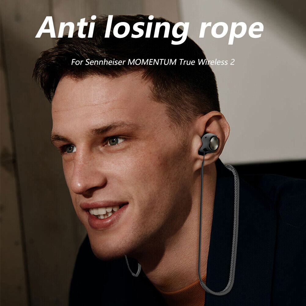Anti-Lost Earphone Cable for Sennheiser MOMENTUM True Wireless 2 (Black)