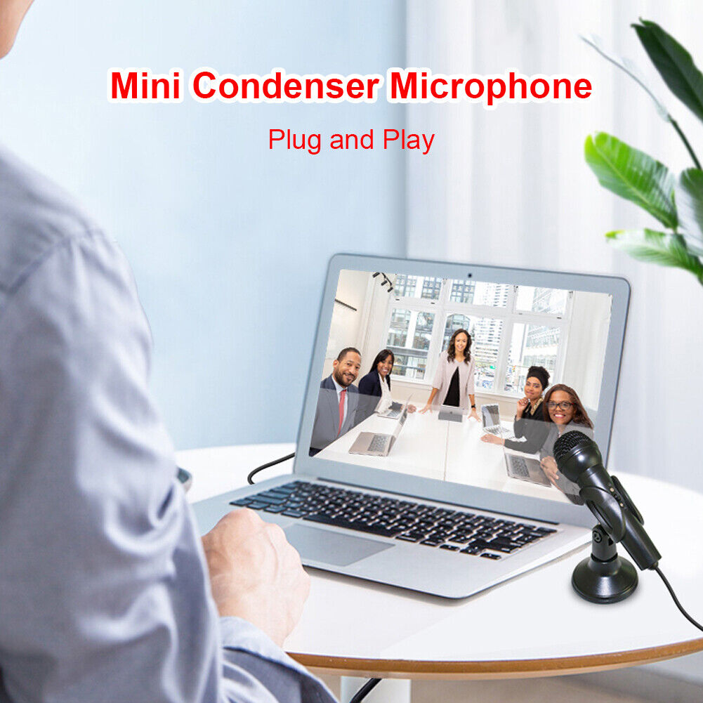 MB-M02 Portable Mini Wired Cardioid Microphones with Stand for Phone Laptop