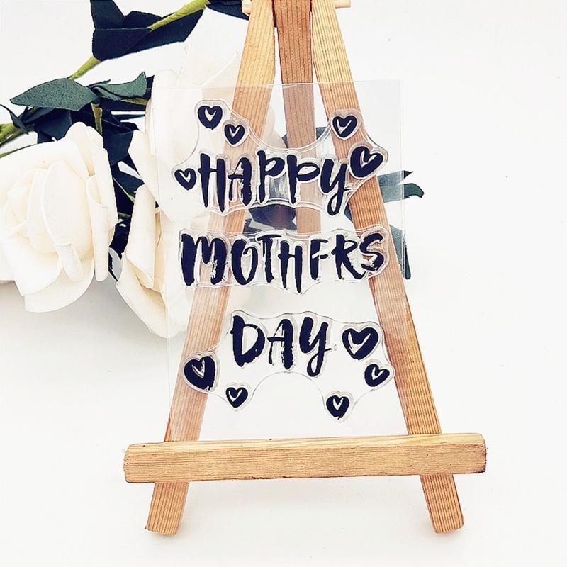 Happy Mothers' Day Silicone Clear Stamp DIY Seal Scrapbooking Embossing Photo