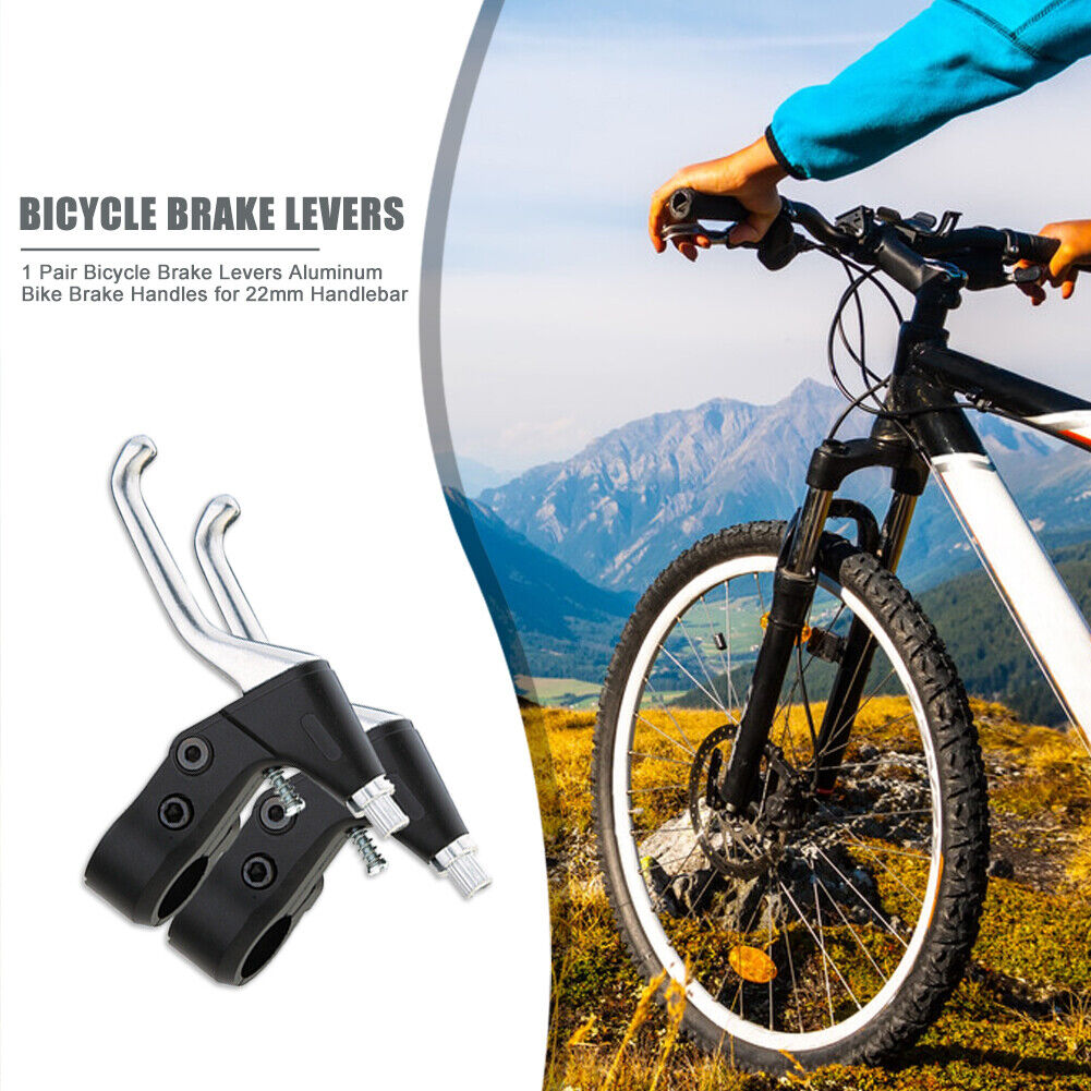 1 Pair Bicycle Brake Levers Aluminum Bike Brake Handles for 22mm Handlebar