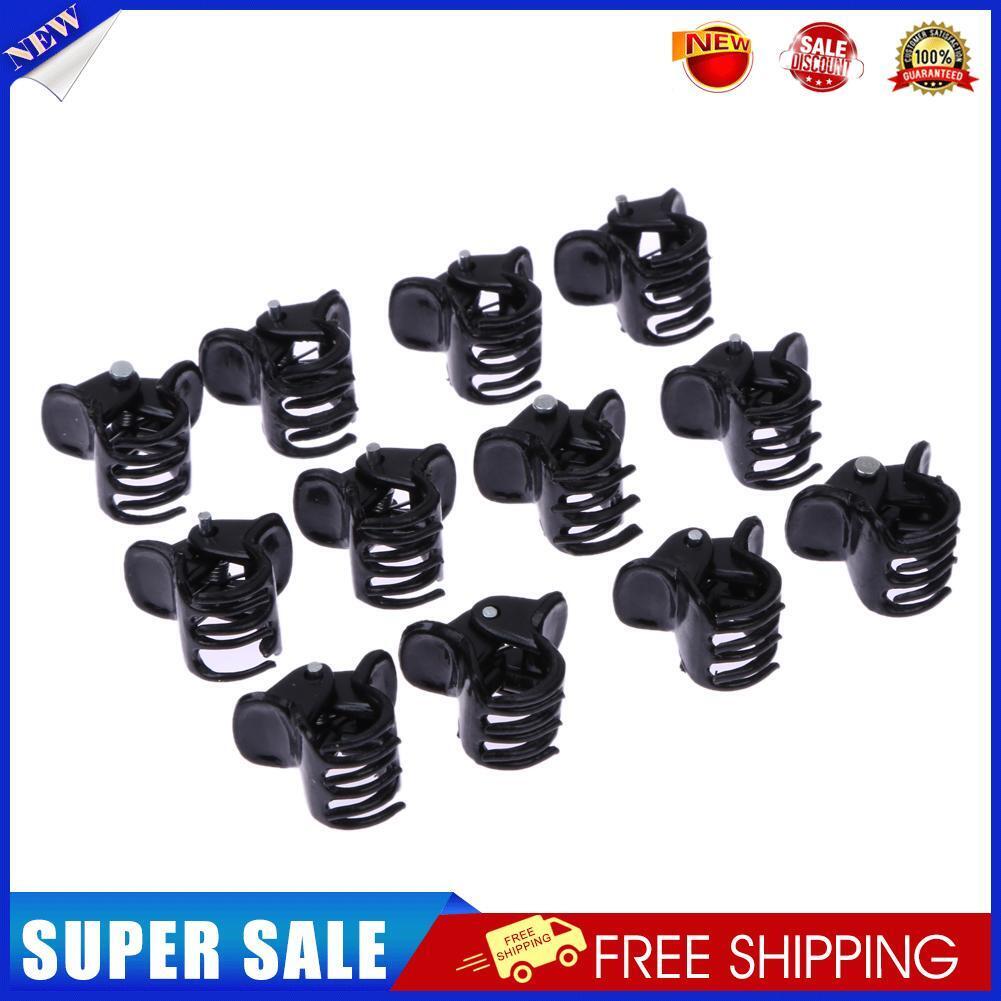100pcs/Bag Black Hair Clips Clipper Clamp For Women Ladies Plastic 6 Claws