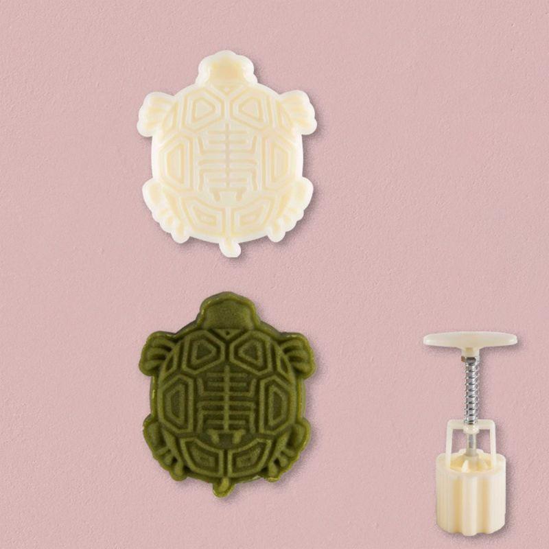 Moon Cake Mold for Mid-Autumn 50g Turtle Cookie Cutter Stamp DIY Green Bean Mold