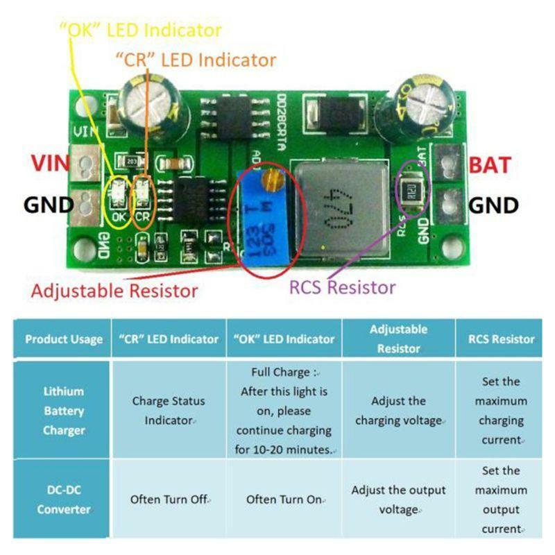 DD28CRTA 1A 3.7-18.5V Charging Board For Lithium Batteries Or Lithium Battery
