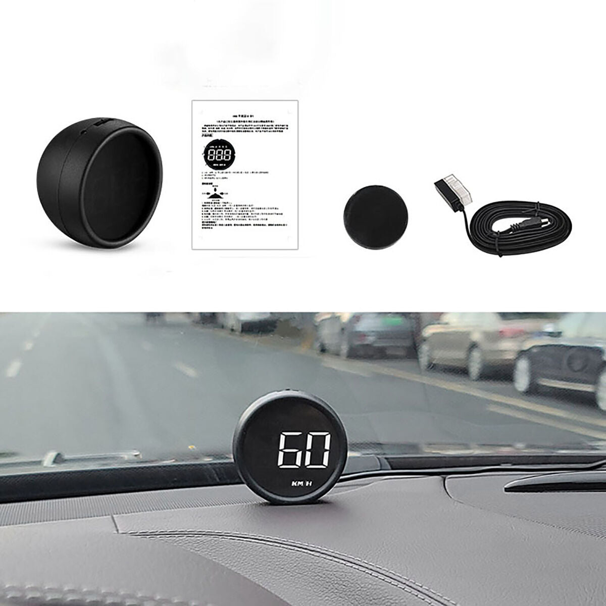 B1 HUD Car Up Display Speed Water Temperature Display Portable OBD HD Car HUD