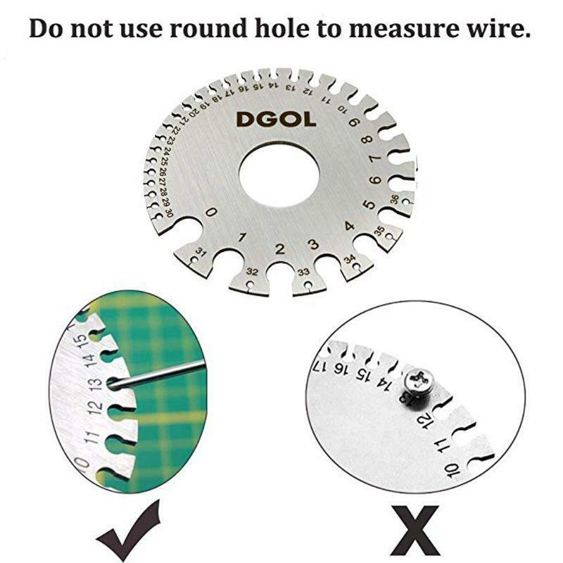 Round Cable Sheet Stainless Steel SWG Wire Gage Standard Thickness Metal Gauge