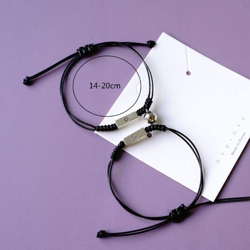 Stars Moon Bracelet Magnets Jewelry Adjustable Rope Braid Rope Band Bracelet