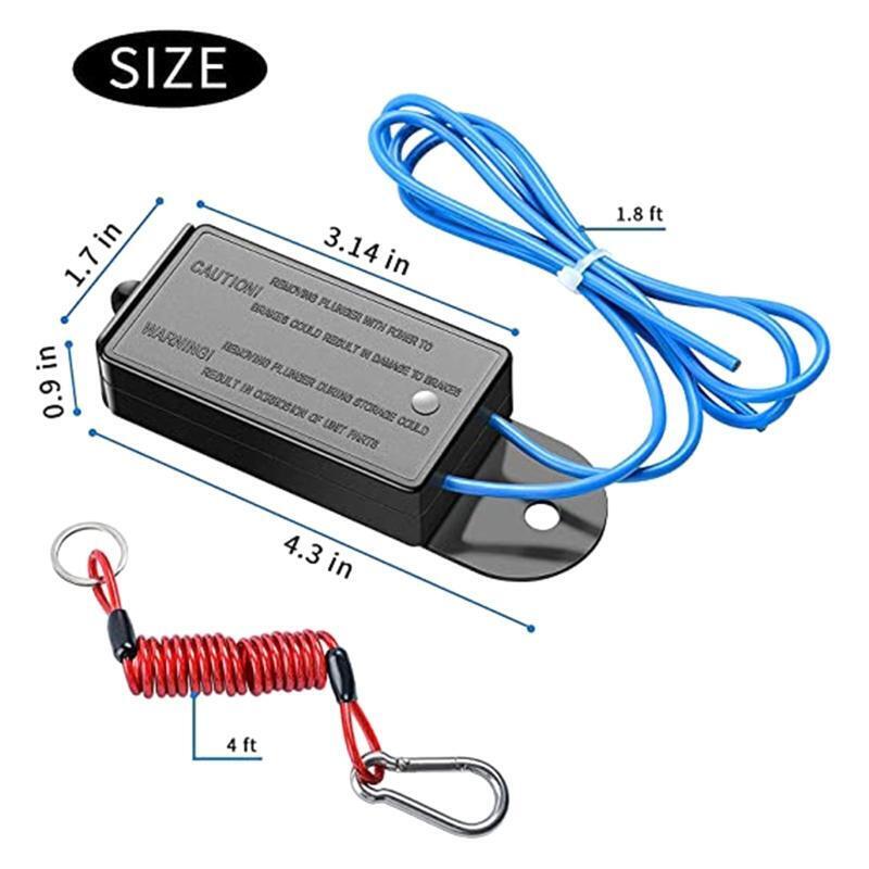 Electromagnetic Switch 4ft Breakaway Coiled Cable with Brake Switch for Trailer