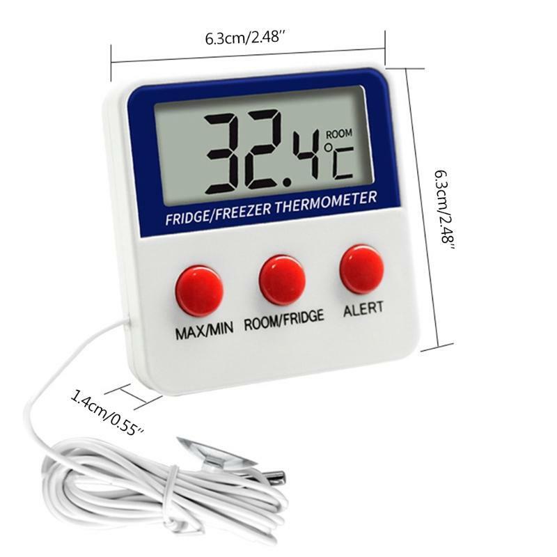 Refrigerator Thermometer Classic Fridge Thermometer Max/Min Record Function LCD