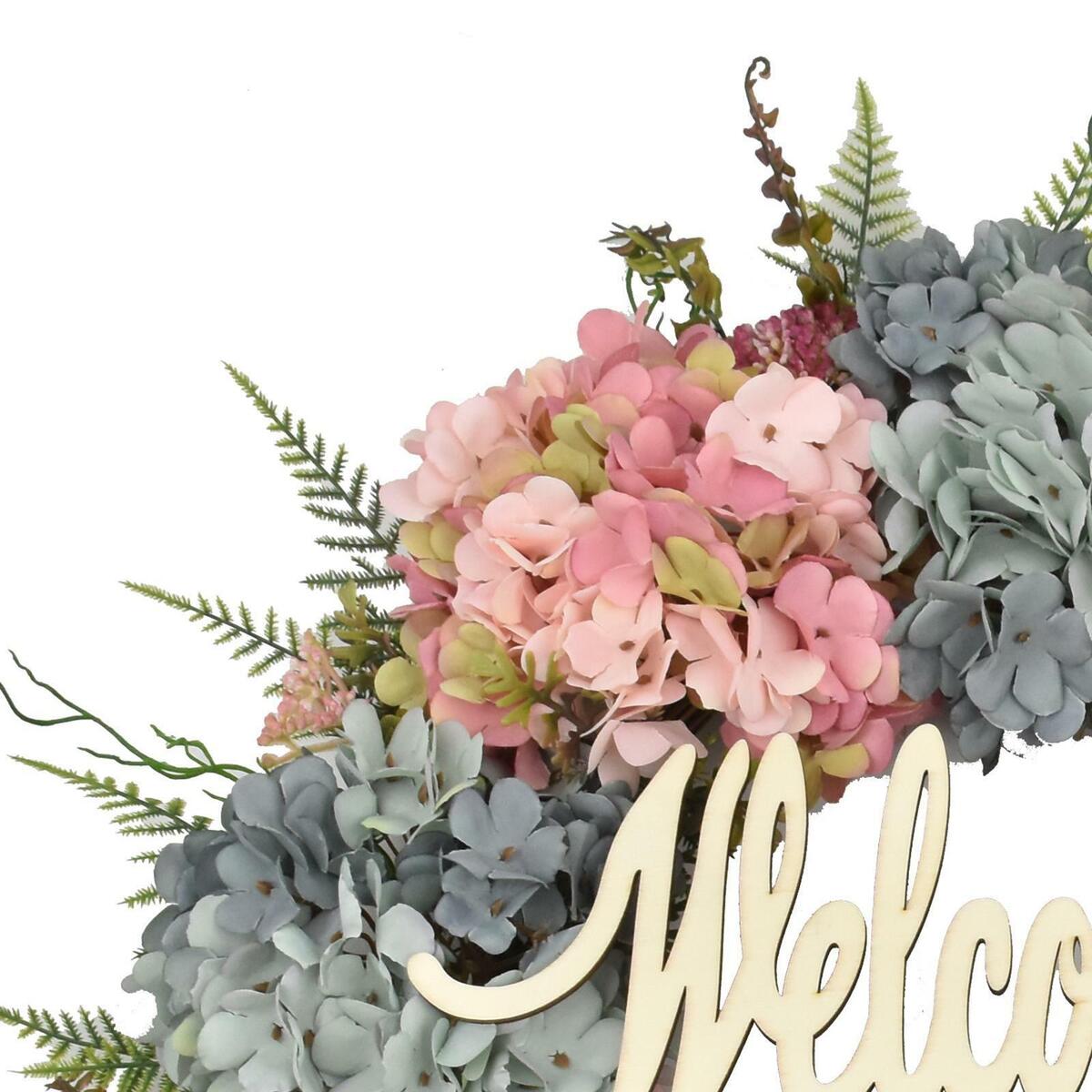 20in Romantic Hydrangea Wreath Garland for Front  Hanging Wall Wedding
