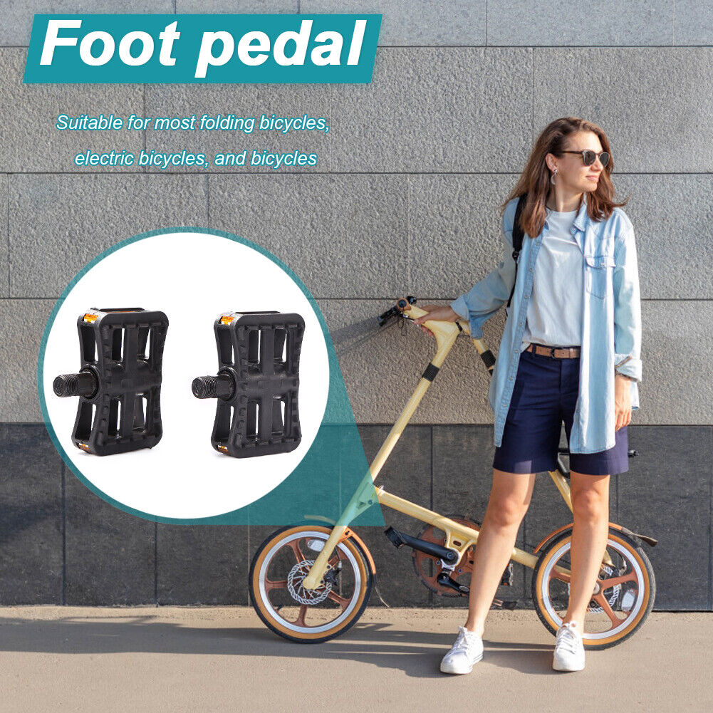 1 Pair Electric Bicycle Pedals Cycling Road Bike Anti Slip Foot Plat Pedal