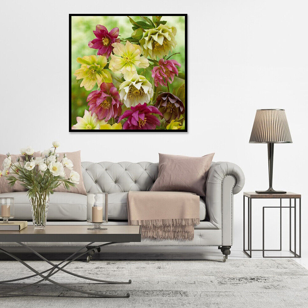 5D Full Round Drill Diamond Painting diy Flowers Needlework Decor (C1266)
