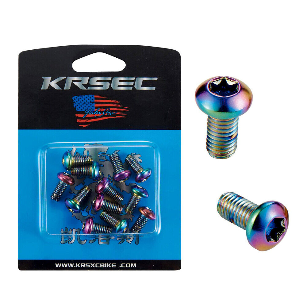 12pcs M5x10mm Disk Brake Rotor Bolts MTB Bike Brake Disc Screw (Multicolor)