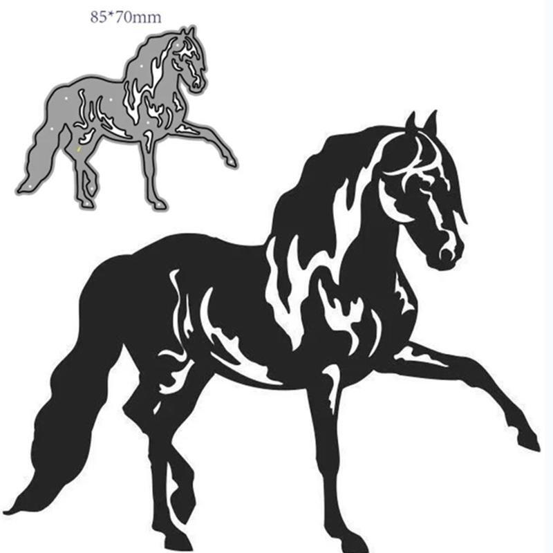 Animal Horse Metal Cutting Die Exquisite Scrapbooking Embossing Mould Template