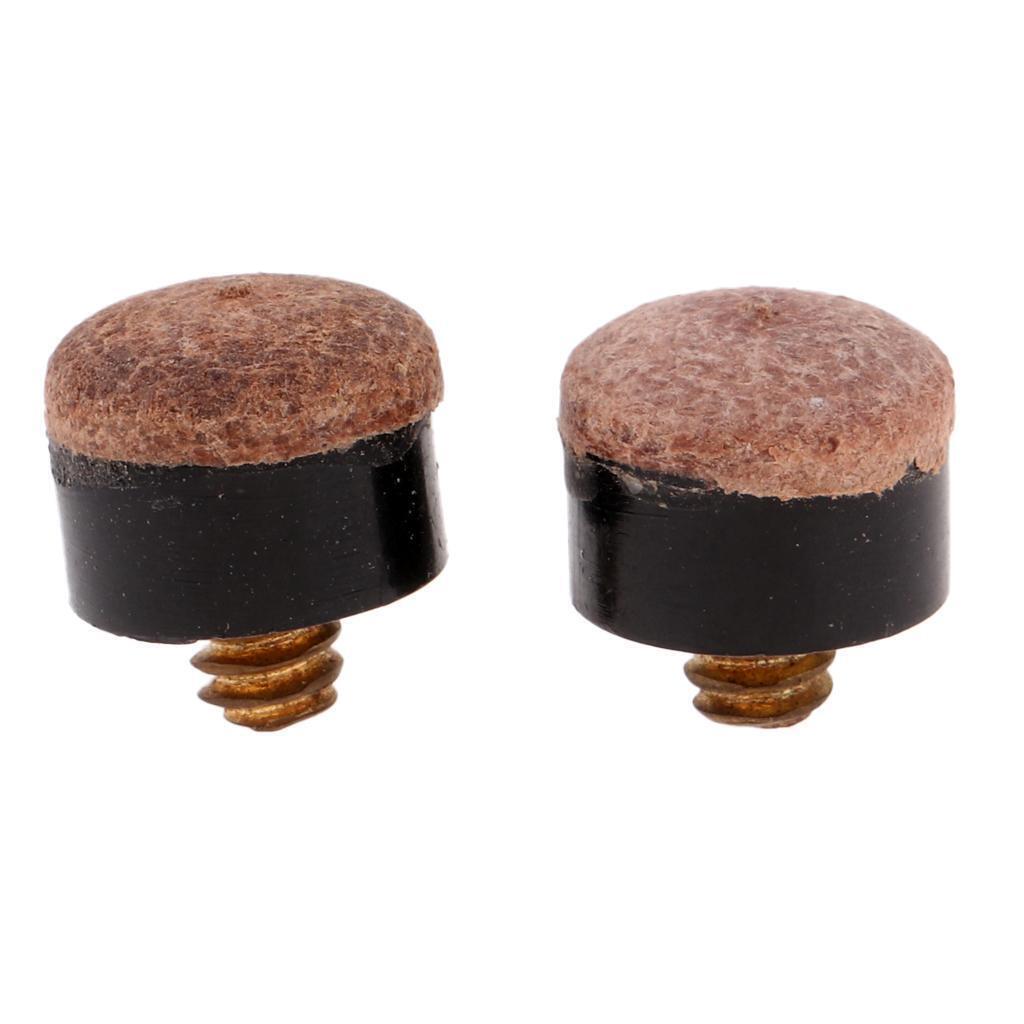 Premium 10 Pcs Billiards Screw-On Pool Cue Stick Tips Replacement and Chalk