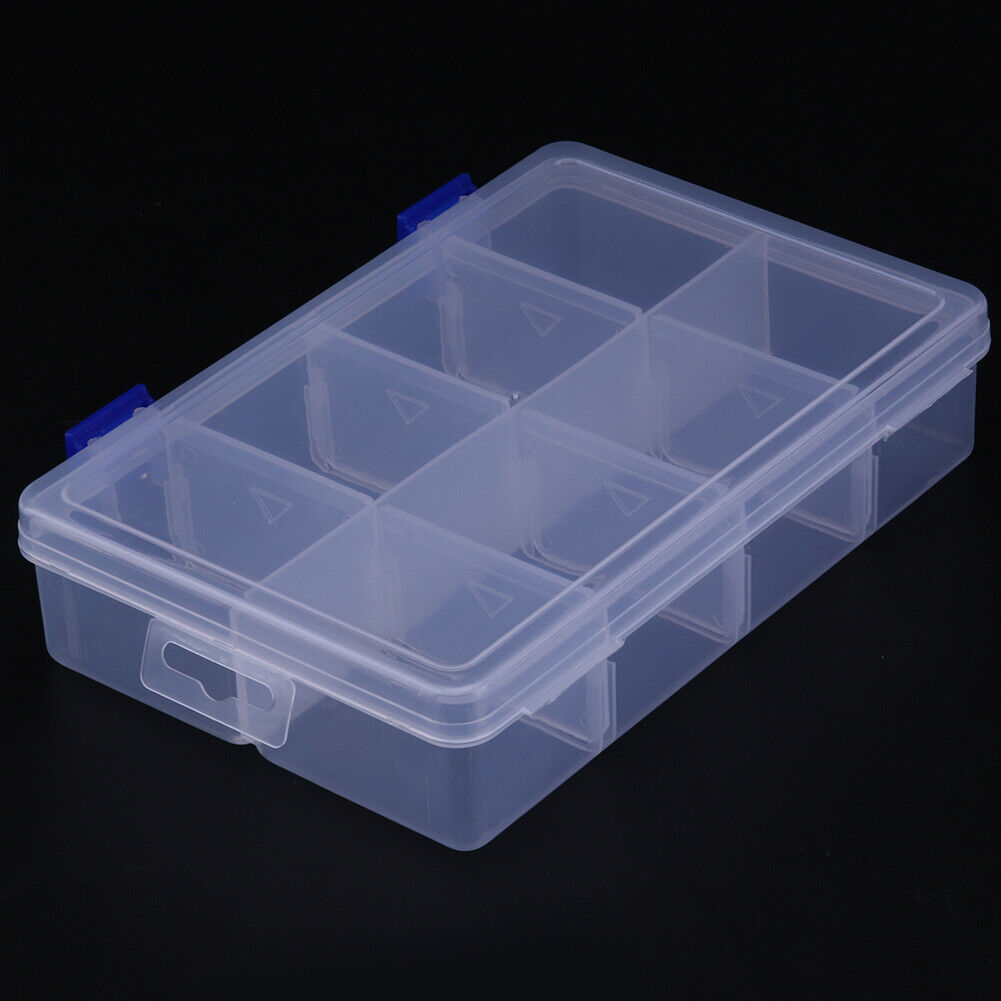 8 Compartment Adjustable Storage Box Jewelry/Tool Container Organizer
