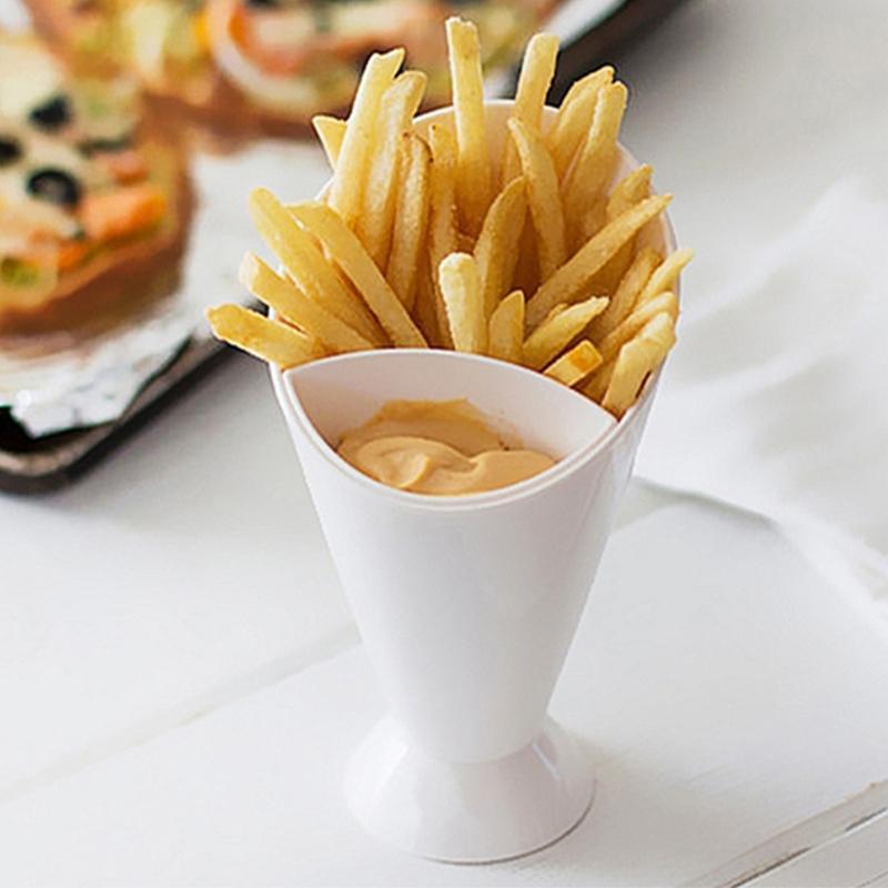 2 in 1 French Fry Cone with Dipping Potato Cup Tableware for French Fries Potato