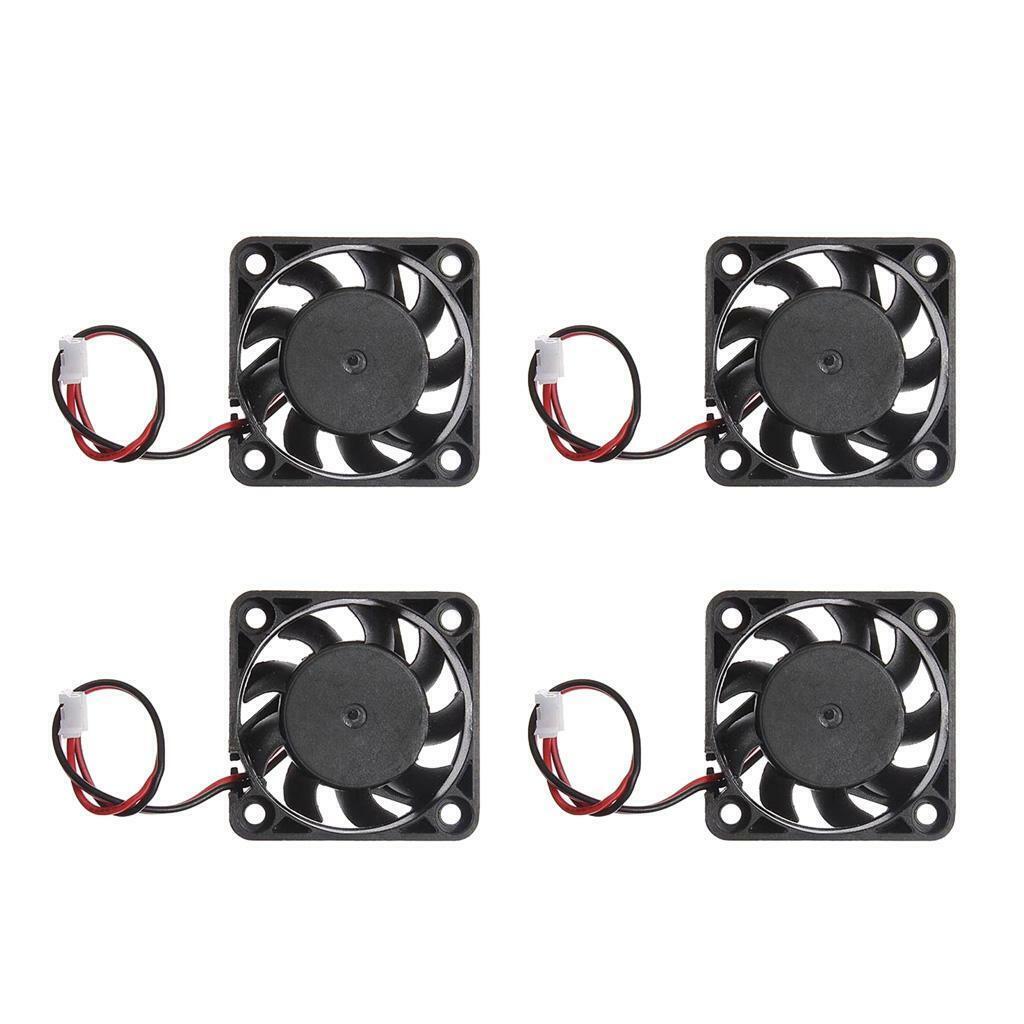 4x DC Plastic Desktop Cooling Fan Radiator Cooler 40mm Grill For Desktop