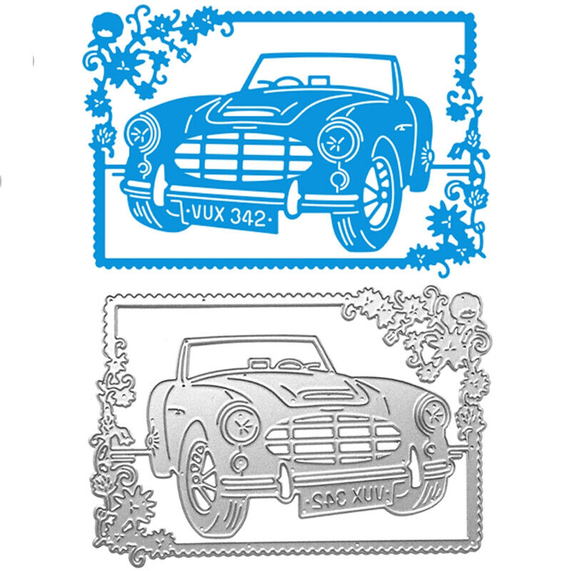 Car Metal Cutting Dies Stencil DIY Scrapbooking Album Paper Template 12.2*8.3CM