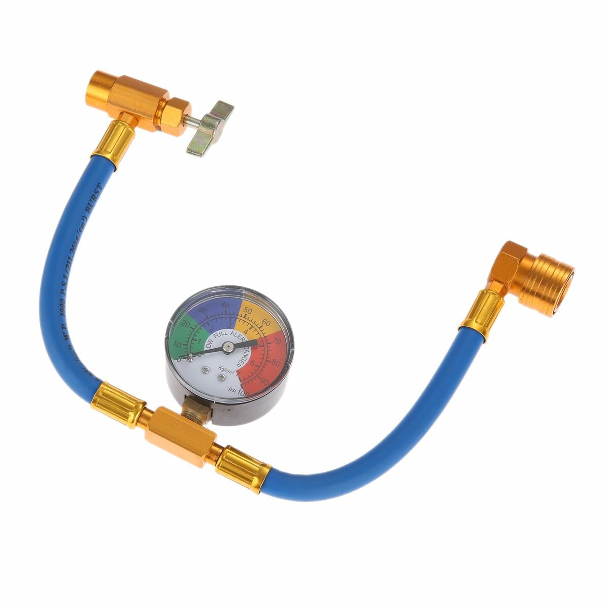 R-134a U-Charge Hose and Gauge for Self-Sealing Valve Cans refrigerant 1/2" ACME