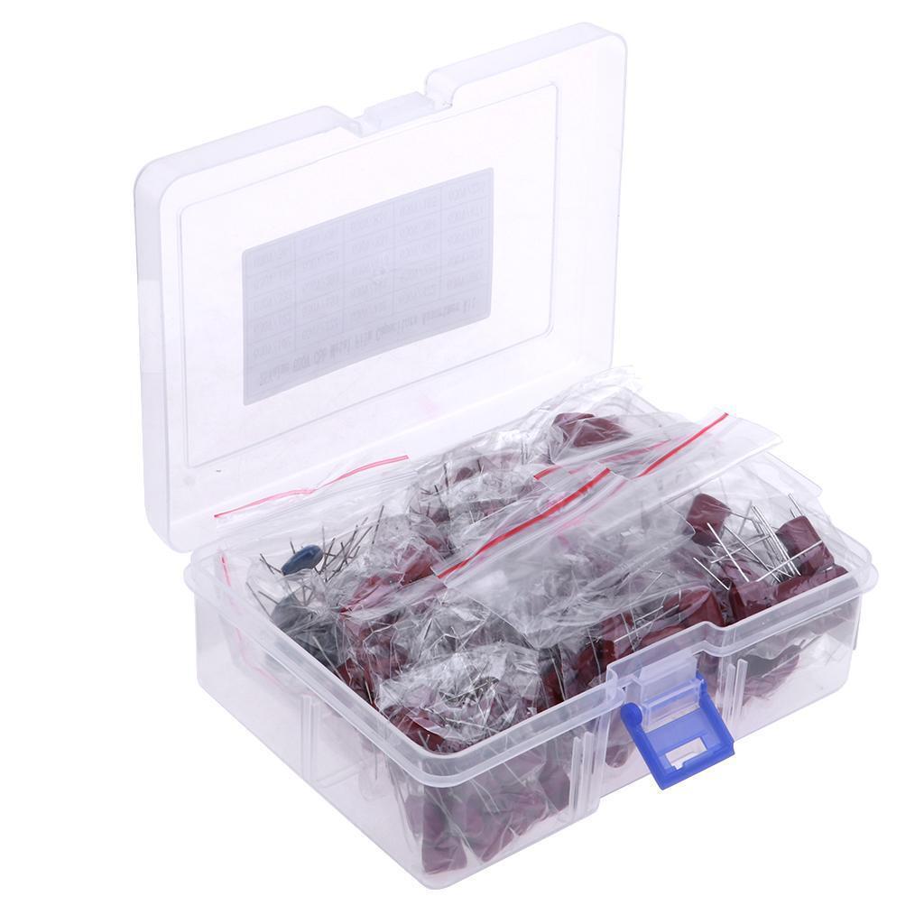 25 Types 630 V 0.001 uf ~ 2.2 uf CBB Metal Film Capacitors Variety Kit