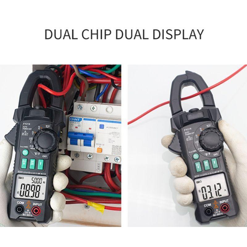 Clamp Meter Multimeter Dual Display Digital Ammeter Voltage Current Tester Tools
