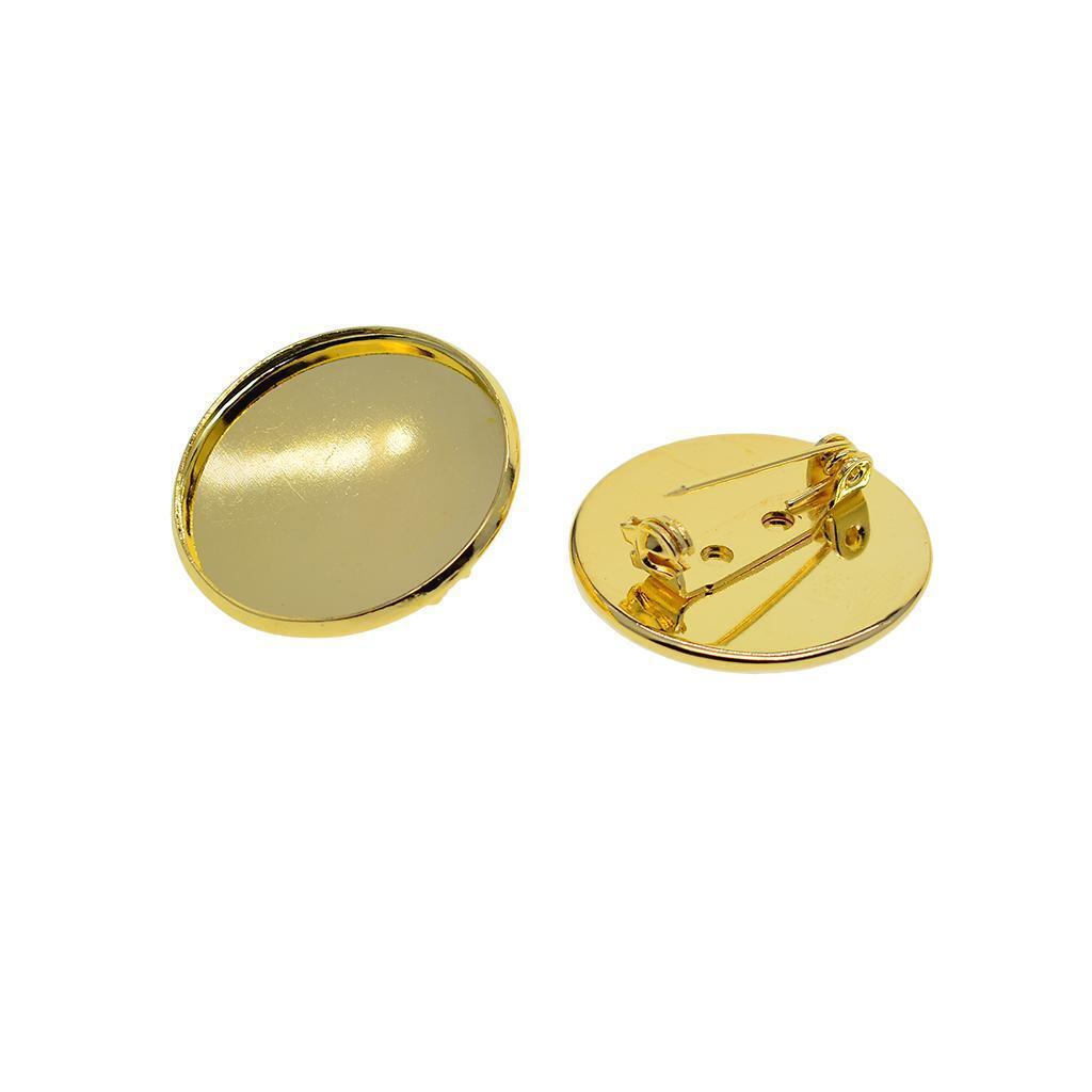 40set 25mm Brooch Making Blank Cabochon Bezel Setting Tray for Badge Jewelry