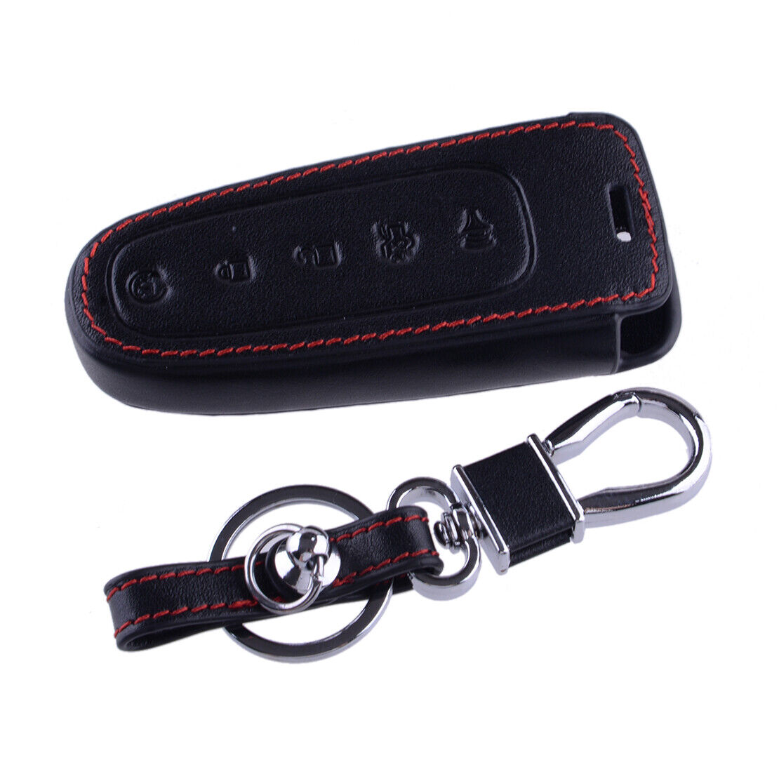 1pcs PU Leather Remote Key Fob Keychain Shell Case Fit For Ford Lincoln MKS MKT