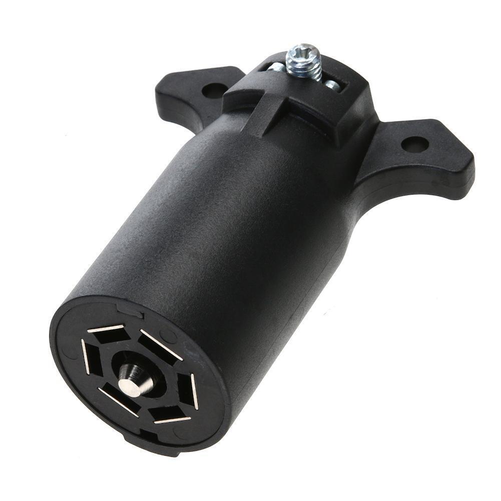 7-Way US RV Boat Truck Trailer Connector Plug+ Socket+ Bracket Set Kit