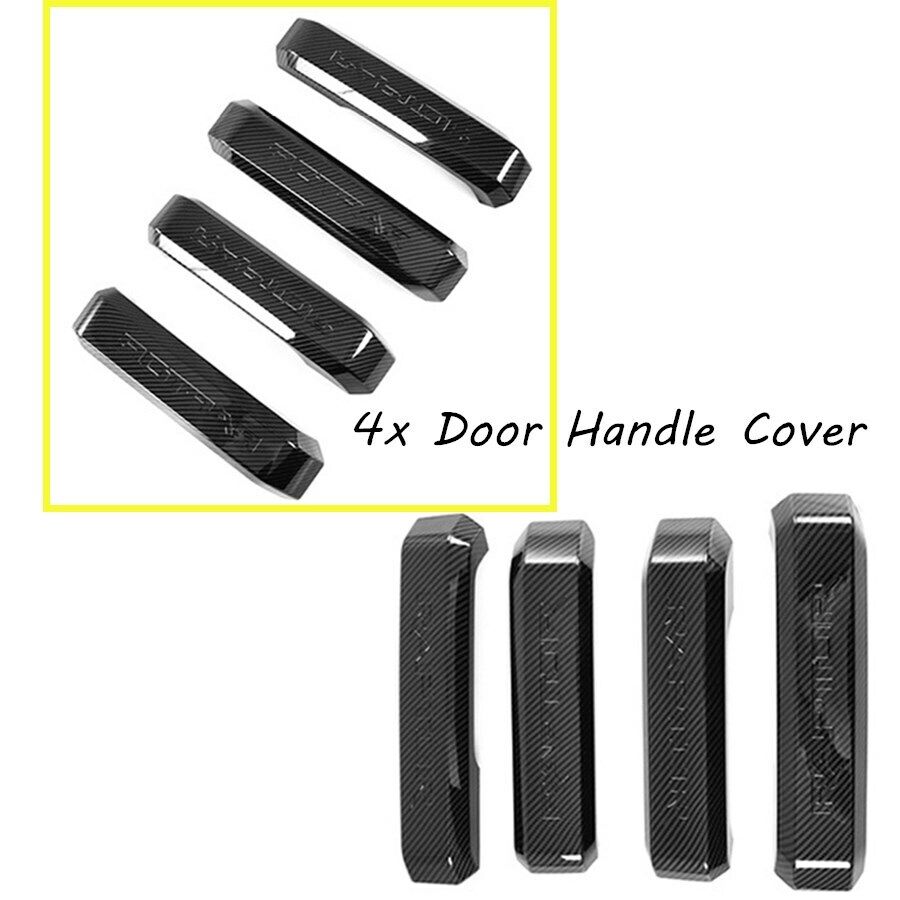 4x Door Handle Cover Trim Carbon Fiber Truck Interior For Ford F150 2015-2017