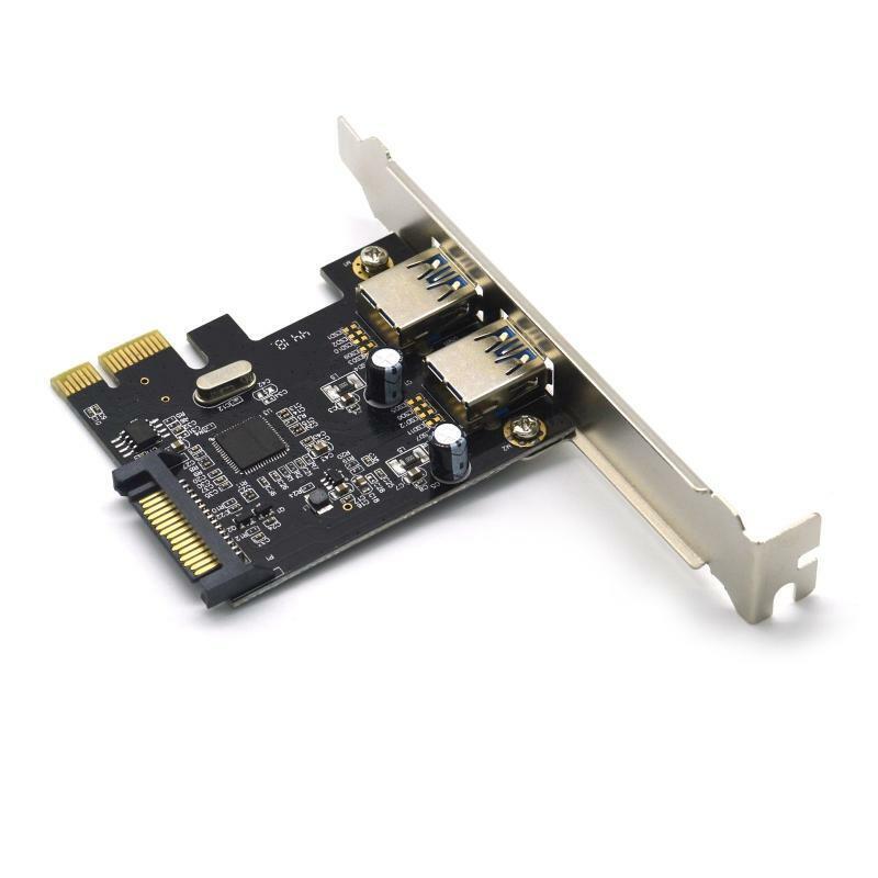 2 Port PCI-E X4 X8 X16 Adapter Board Extension Card PCIE USB 3.1 Adapter Card