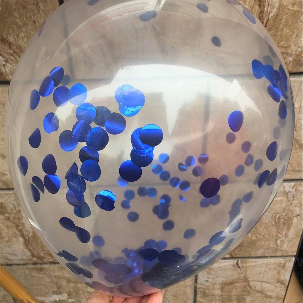10pcs Latex Confetti Ballon Wedding Decoration Party Supplies(Round Blue)