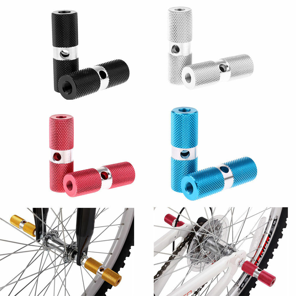 2x Cylinder BMX 3/8 inch  Foot  Pegs  Bicycle Accessories Black