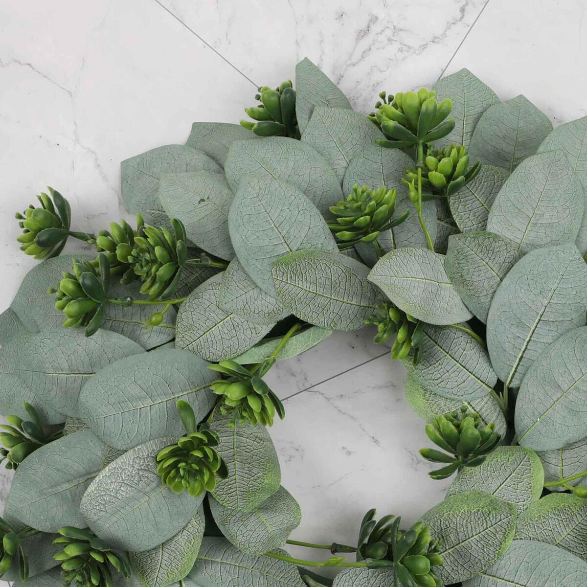Eucalyptus Wreath Garland Outdoor Front Door Hanging Holiday Color B