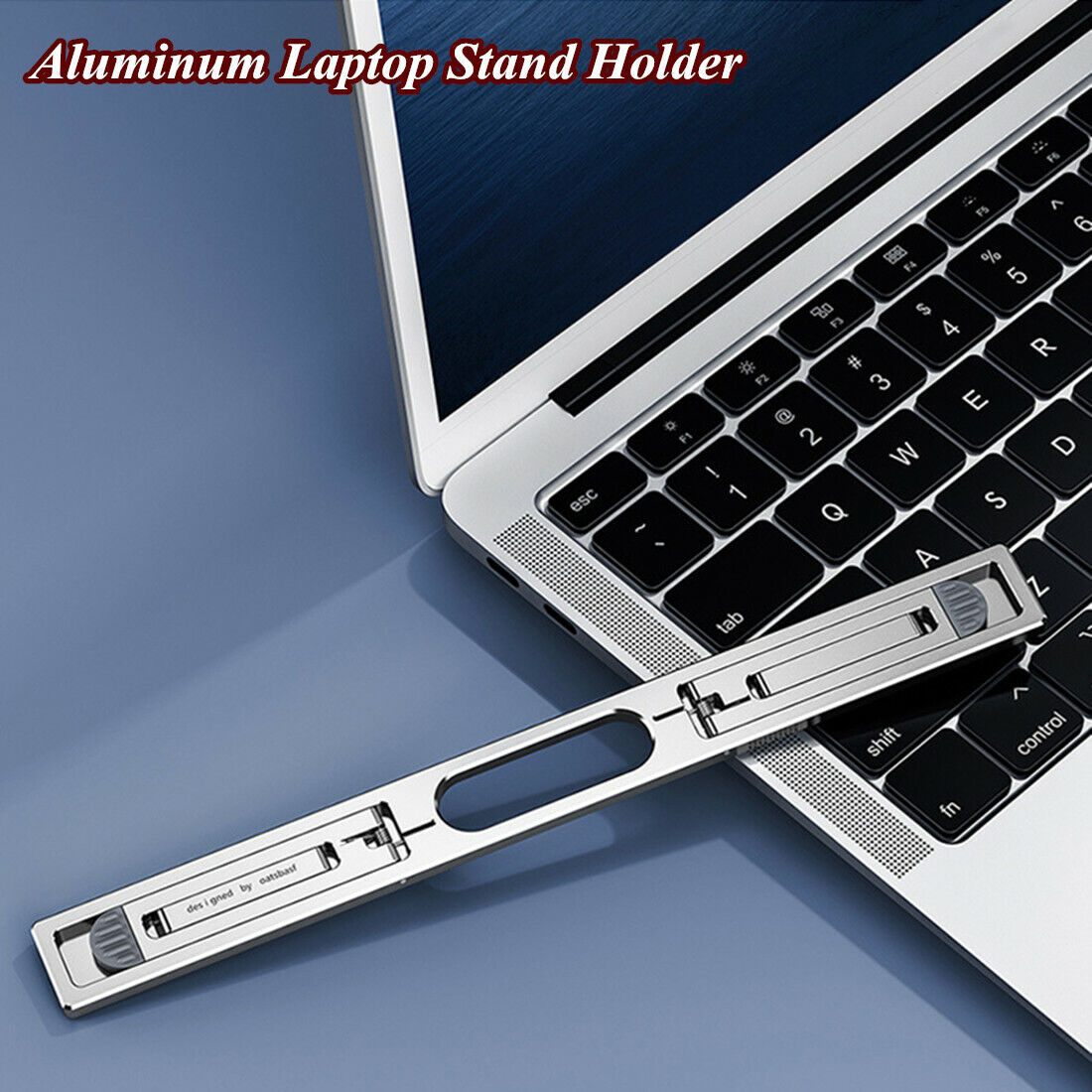 CNC Aluminum Vertical Laptop Stand Adjustable Angle Foldable Holder For Tablet