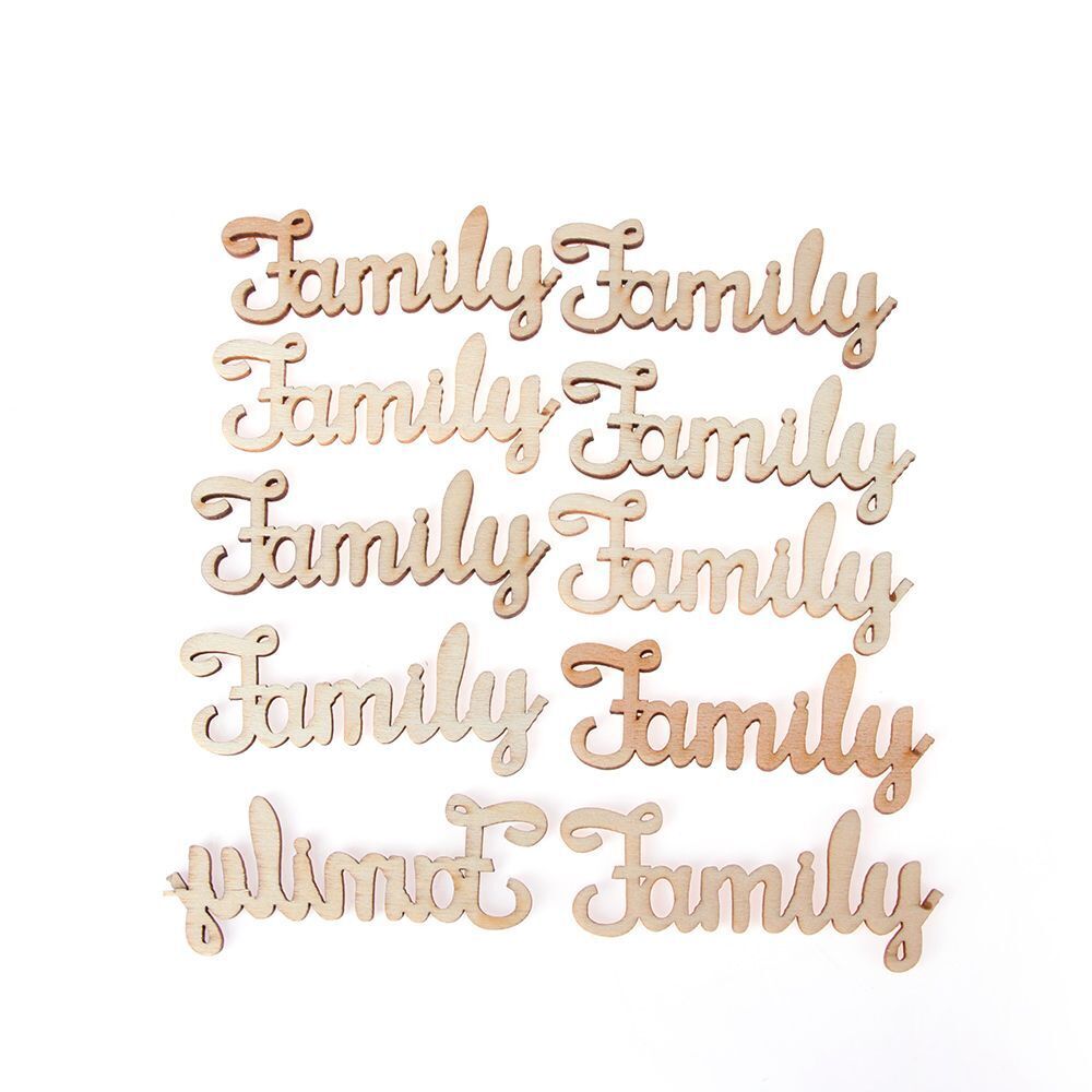 Tree Crafts Home Decor Wedding Wooden Letters Family Word DIY Decorations